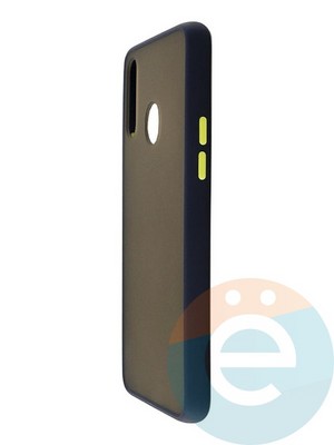 Накладка пластиковая с силиконовой окантовкой для Samsung Galaxy A20S синяя - фото 35152