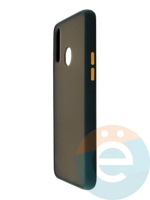 Накладка пластиковая с силиконовой окантовкой для Samsung Galaxy A20S зелёная - фото 35154