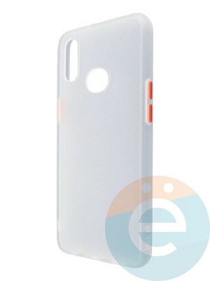 Накладка пластиковая с силиконовой окантовкой для Samsung Galaxy A10S белая - фото 35156