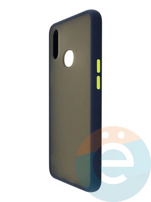 Накладка пластиковая с силиконовой окантовкой для Samsung Galaxy A10S синяя - фото 35157