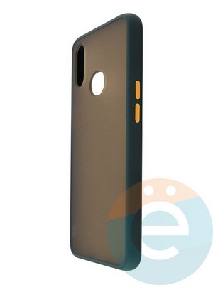 Накладка пластиковая с силиконовой окантовкой для Samsung Galaxy A10S зелёная - фото 35159