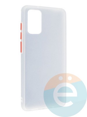 Накладка пластиковая с силиконовой окантовкой для Samsung Galaxy S11/S20 Plus белая - фото 35161