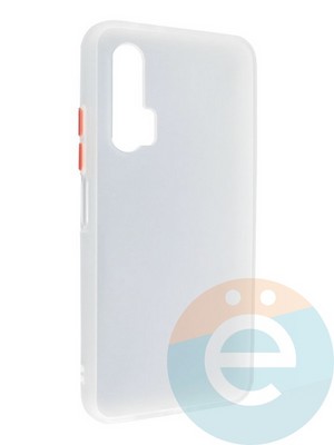 Накладка пластиковая с силиконовой окантовкой для Huawei Nova 6 белая - фото 35169