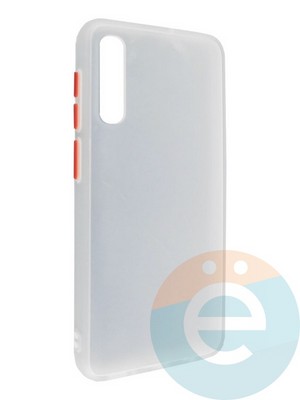 Накладка пластиковая с силиконовой окантовкой для Samsung Galaxy A50/A30s белая - фото 35177
