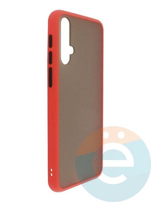 Накладка пластиковая с силиконовой окантовкой для Huawei Nova 5 красная - фото 35188