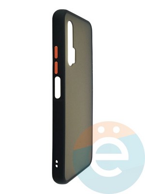 Накладка пластиковая с силиконовой окантовкой для Huawei Nova 6 черная - фото 35189