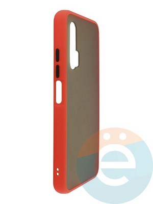 Накладка пластиковая с силиконовой окантовкой для Huawei Nova 6 красная - фото 35192