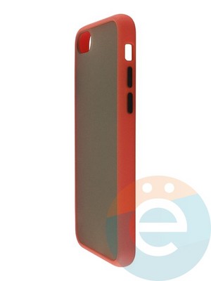 Накладка пластиковая с силиконовой окантовкой для iPhone 6/6s красная - фото 35200