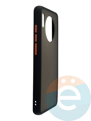 Накладка пластиковая с силиконовой окантовкой для Huawei Mate 30 черная - фото 35213