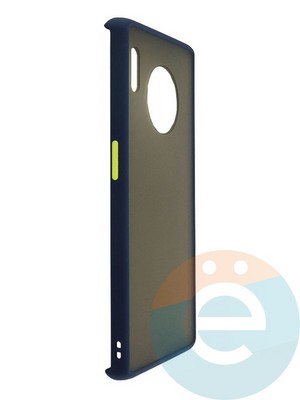 Накладка пластиковая с силиконовой окантовкой для Huawei Mate 30 Pro синяя - фото 35218