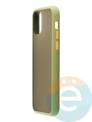 Накладка пластиковая с силиконовой окантовкой для iPhone 11 Pro хаки - фото 35239