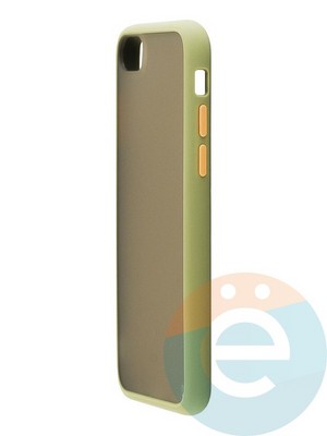 Накладка пластиковая с силиконовой окантовкой для iPhone 6/6s хаки - фото 35240