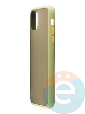 Накладка пластиковая с силиконовой окантовкой для iPhone 11 Pro Max хаки - фото 35241