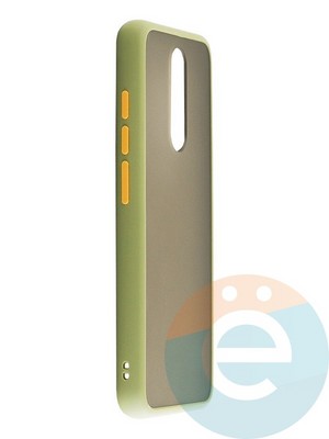 Накладка пластиковая с силиконовой окантовкой для Xiaomi Redmi 8 хаки - фото 35249