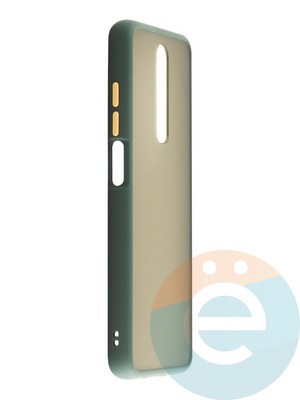 Накладка пластиковая с силиконовой окантовкой для Xiaomi Redmi K30 зелёная - фото 35254