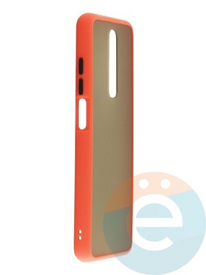 Накладка пластиковая с силиконовой окантовкой для Xiaomi Redmi K30 красная - фото 35255
