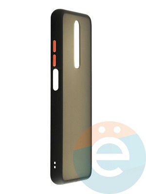 Накладка пластиковая с силиконовой окантовкой для Xiaomi Redmi K30 черная - фото 35256