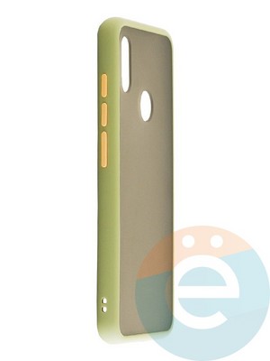 Накладка пластиковая с силиконовой окантовкой для Huawei Honor 8A/Y6 2019 хаки - фото 35261