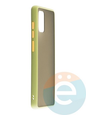 Накладка пластиковая с силиконовой окантовкой для Samsung Galaxy A71 хаки - фото 35263