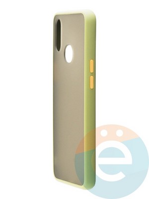 Накладка пластиковая с силиконовой окантовкой для Samsung Galaxy A10S хаки - фото 35265