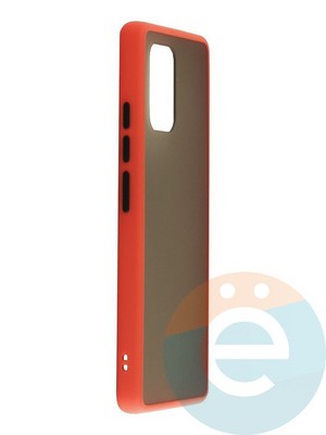 Накладка пластиковая с силиконовой окантовкой для Samsung Galaxy A91 красная - фото 35268