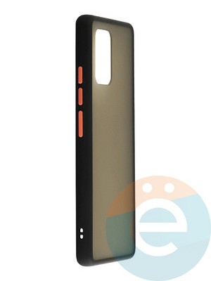 Накладка пластиковая с силиконовой окантовкой для Samsung Galaxy A91 черная - фото 35270