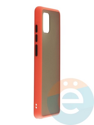 Накладка пластиковая с силиконовой окантовкой для Samsung Galaxy A81 красная - фото 35274