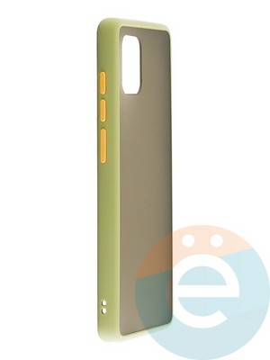 Накладка пластиковая с силиконовой окантовкой для Samsung Galaxy A81 хаки - фото 35277