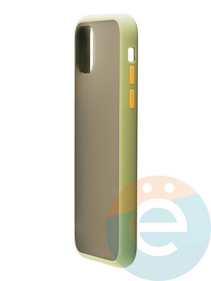 Накладка пластиковая с силиконовой окантовкой для iPhone 11 хаки - фото 35281