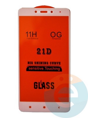 Защитное стекло 9D с полной проклейкой на Xiaomi Redmi Note 4 белое - фото 35445