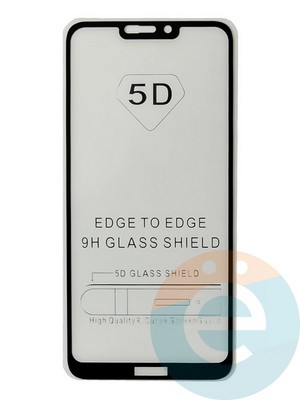 Защитное стекло 9D с полной проклейкой на Huawei Honor 8C черное - фото 35448