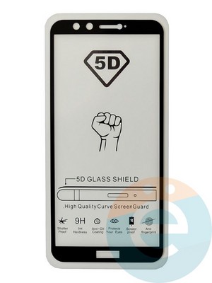 Защитное стекло 9D с полной проклейкой на Huawei Honor 9 lite черное - фото 35450
