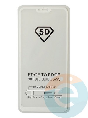 Защитное стекло 9D с полной проклейкой на Xiaomi Mi 8 Lite белое - фото 35456