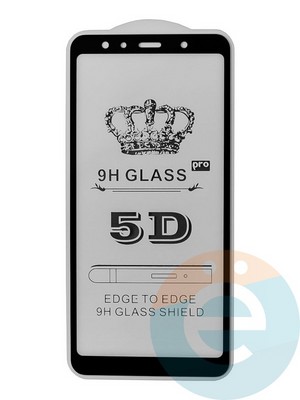 Защитное стекло 9D с полной проклейкой на Samsung Galaxy A7 2018 черное - фото 35479