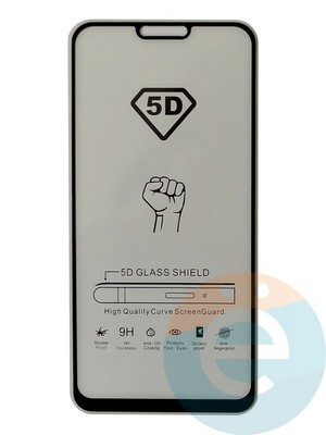 Защитное стекло 9D с полной проклейкой на Xiaomi Mi 8 Lite черное - фото 35481