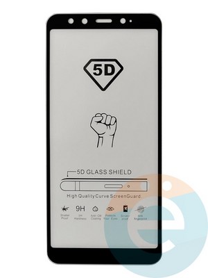 Защитное стекло 9D с полной проклейкой на Xiaomi Mi 6X/A2 черное - фото 35484