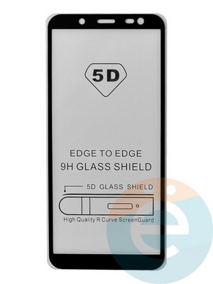 Защитное стекло 9D с полной проклейкой на Samsung Galaxy J6 2018 черное - фото 35498