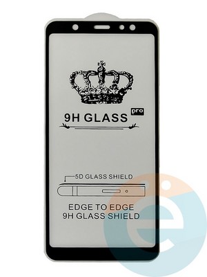 Защитное стекло 9D с полной проклейкой на Samsung Galaxy A6 Plus 2018 черное - фото 35499
