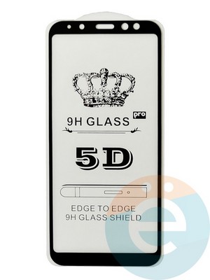 Защитное стекло 9D с полной проклейкой на Samsung Galaxy A6 2018 черное - фото 35500