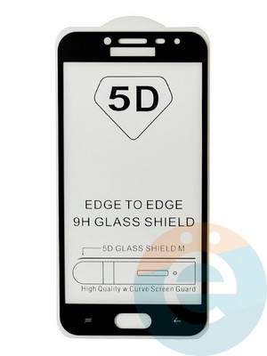 Защитное стекло 9D с полной проклейкой на Samsung Galaxy J2 2018 черное - фото 35505