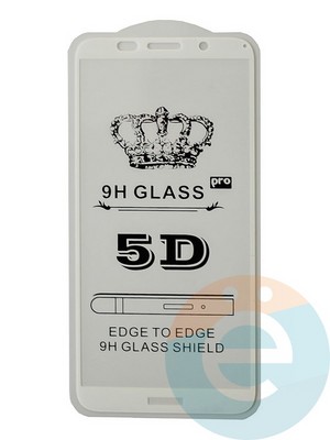 Защитное стекло 9D с полной проклейкой на Huawei Y5 2018/ Honor 7A белое - фото 35530