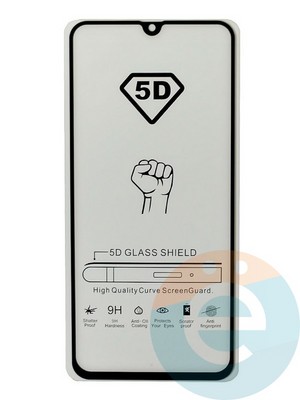 Защитное стекло 9D с полной проклейкой на Samsung Galaxy A70 черное - фото 35539