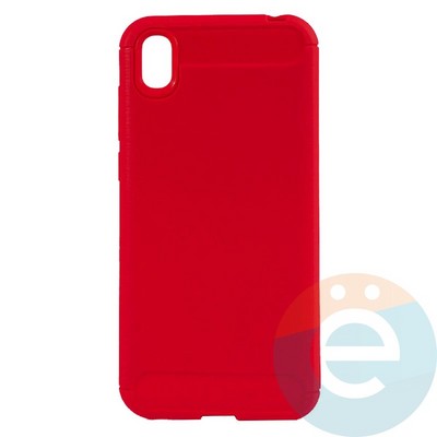 Накладка силиконовая Carbon 360 на Huawei Honor 8S/Y5 2019 красная - фото 35772