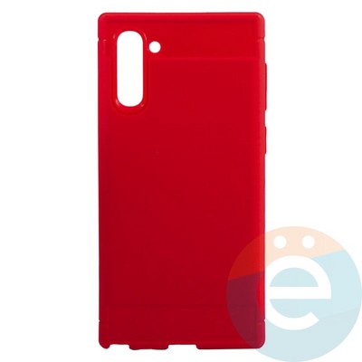 Накладка силиконовая Carbon 360 на Samsung Galaxy Note 10 красная - фото 35776