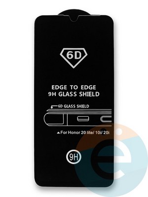 Защитное стекло 6D с полной проклейкой на Honor 20 Lite черное - фото 35875
