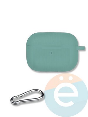 Чехол силиконовый для наушников Apple AirPods Pro Dadario с карабином Mint Green - фото 35894