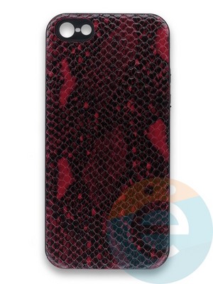 Накладка силиконовая Pitone для Apple iPhone 5/5s/SE бордовая - фото 36024