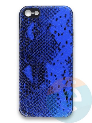 Накладка силиконовая Pitone для Apple iPhone 5/5s/SE синяя - фото 36026