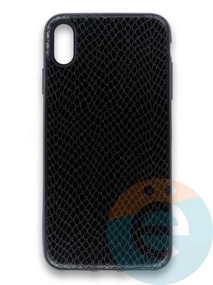 Накладка силиконовая Pitone для Apple iPhone Xs Max черная - фото 36030