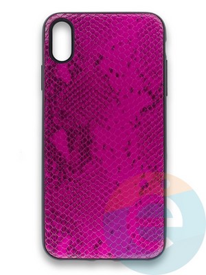 Накладка силиконовая Pitone для Apple iPhone Xs Max малиновая - фото 36031